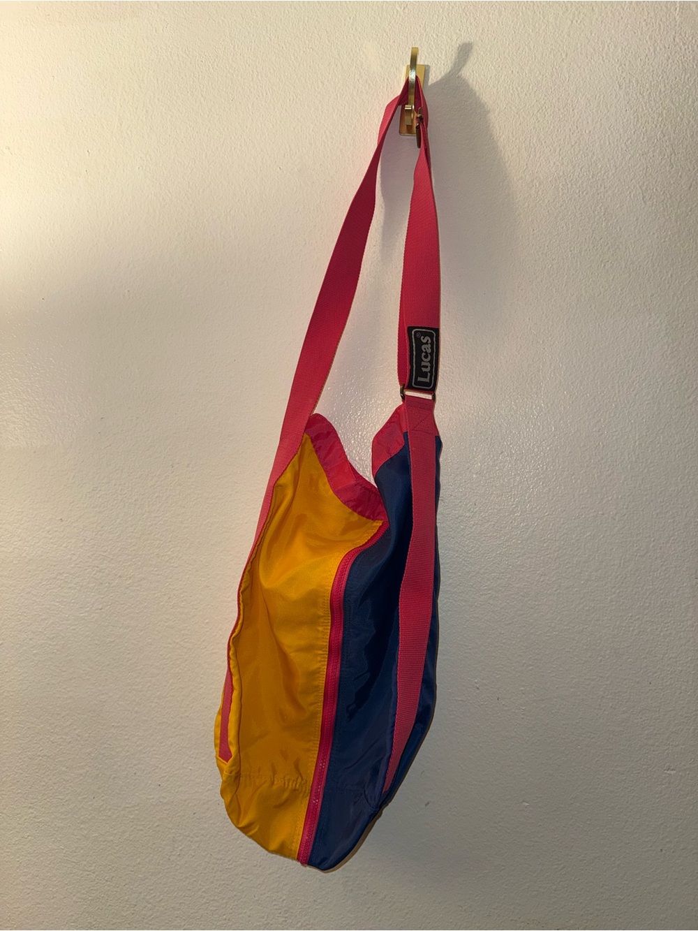 Vintage LUCAS Nylon Colorblock Sling Bag